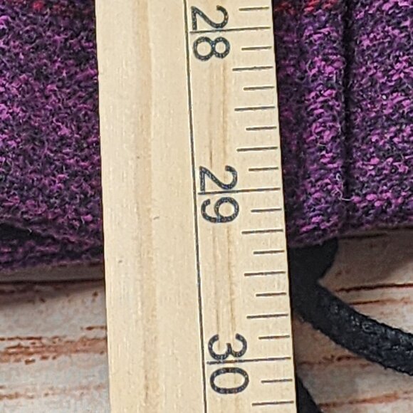 Levi's XS Women's Hooded Wool Blend Striped Coat Purple/Black - Picture 10 of 11